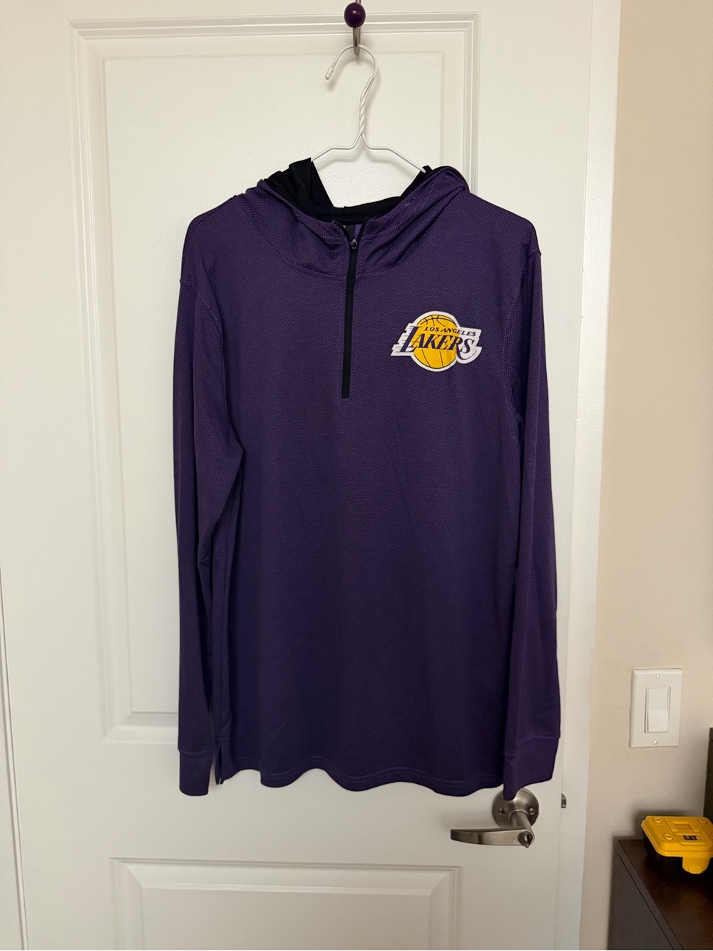 NBA Los Angeles Lakers Purple Zip Hoodie with Yellow Logo